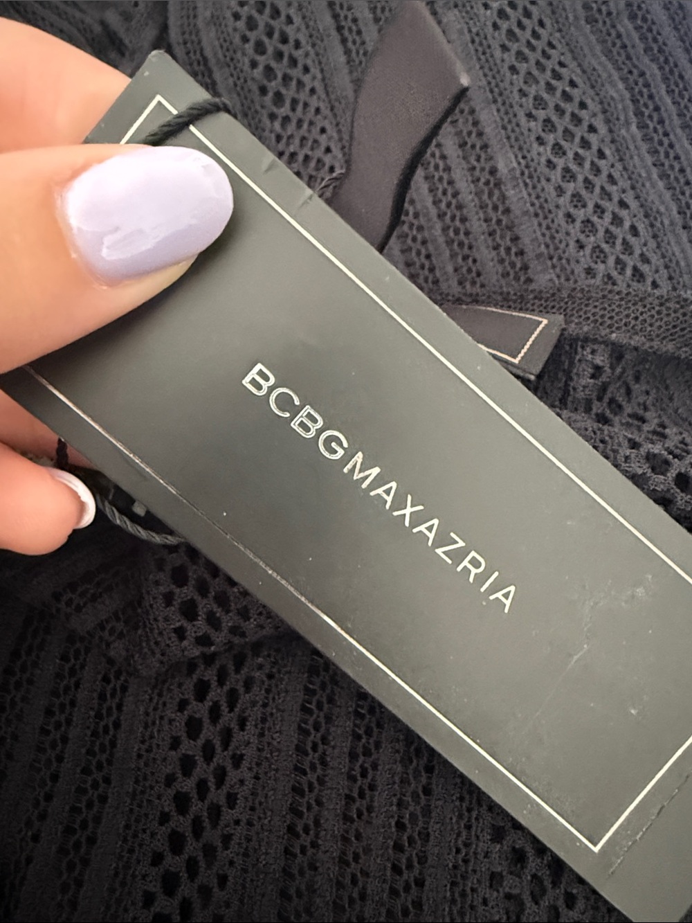 NWT BCBGMaxazria floral lace black bodysuit - Picture 9 of 10